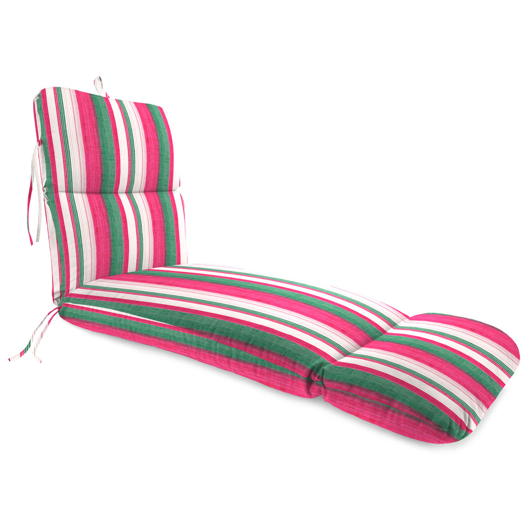 74" x 22" Outdoor Chaise Lounge Cushion with Ties and Loop